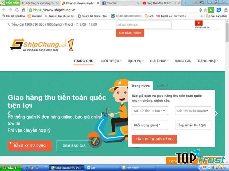 Công ty cổ phần thương mại điện tử ShipChung Việt Nam.