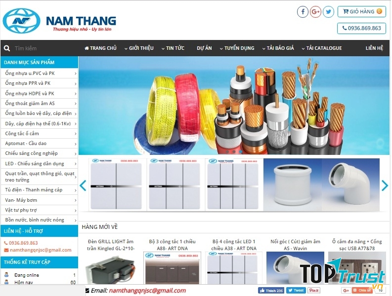 Website chính thức của Công ty Cổ phần Vật tư Nam Thắng