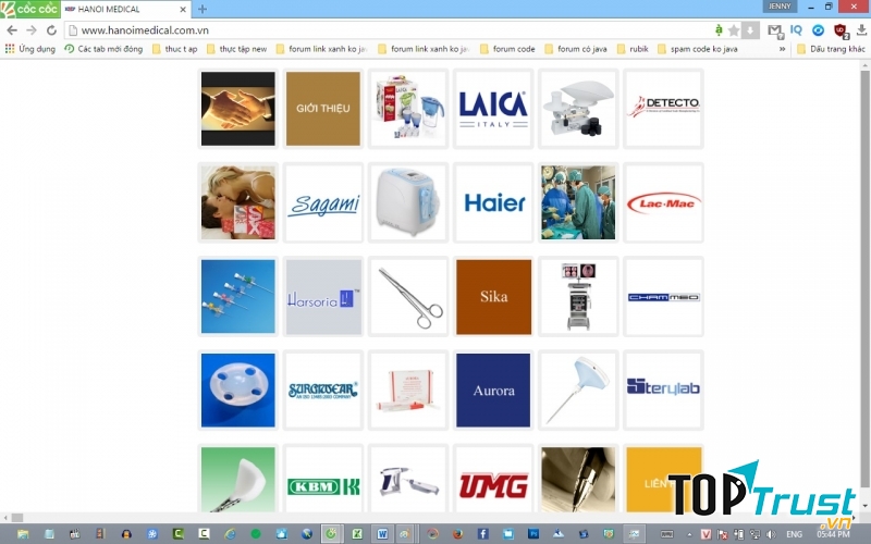 Trang web của Công ty Cổ phần Vật tư Y tế Hà Nội (HMP)