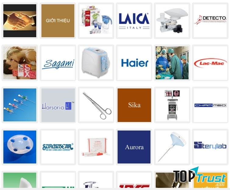 Website của Công ty Cổ phần Vật tư Y tế Hà Nội (HMP)