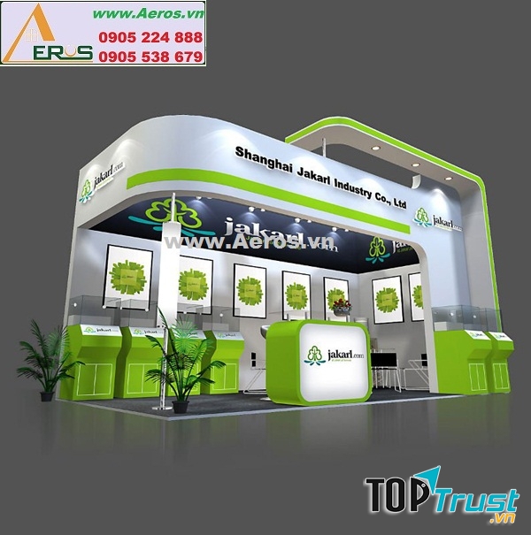 HÌnh ảnh thiết kế nội thất gian hàng hội chợ Jakari