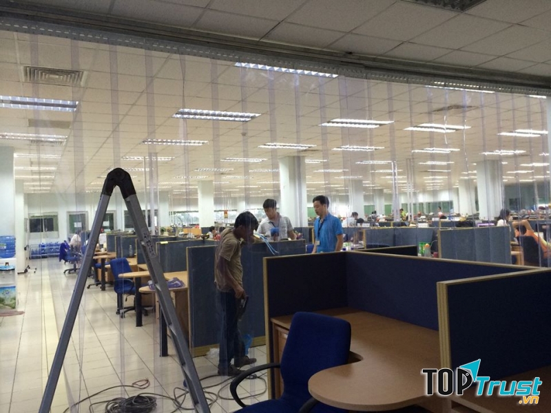 Rèm nhựa pvc cho căn phòng.