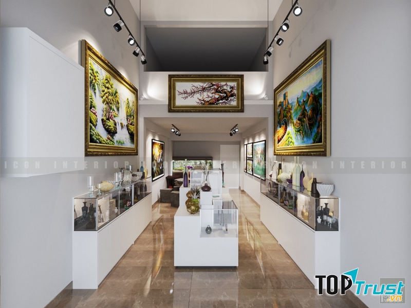 Thiết kế nội thất showroom Tranh Phong Thủy