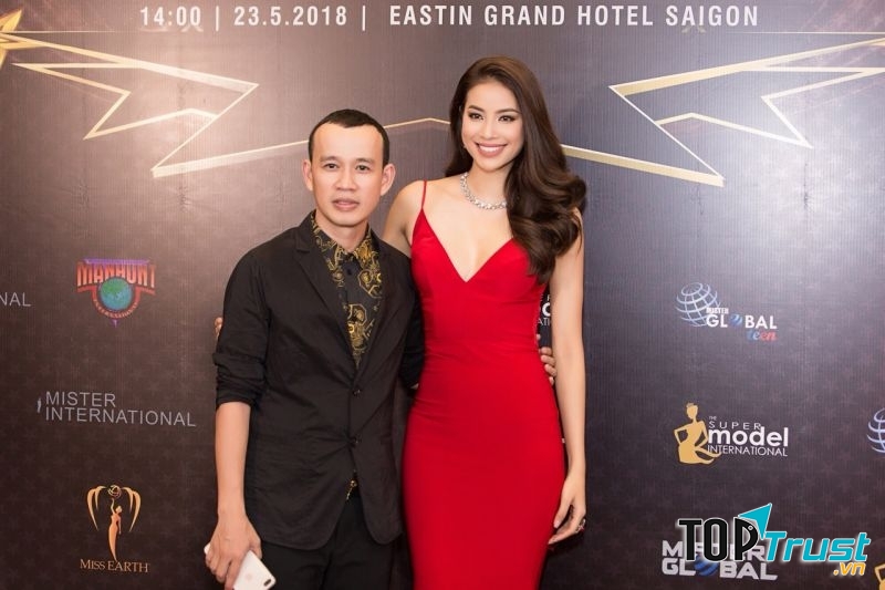 Ông bầu Nadam Phúc Nguyễn và Hoa hậu Phạm Hương