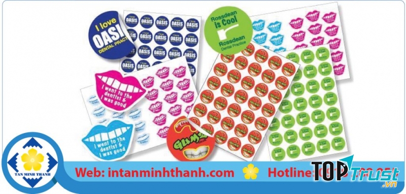 In tem decal bằng công nghê offset hiện đại cho màu sắc đẹp, trung thực, sắc nét đến từng chi tiết