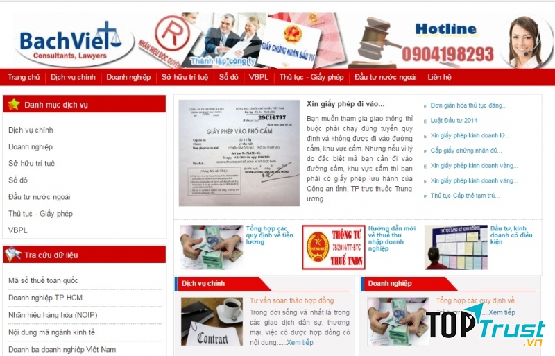 Website của Công ty Luật Bách Việt