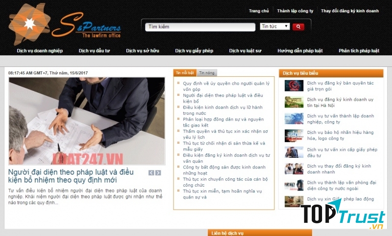 Website của Công ty luật Trí Nam