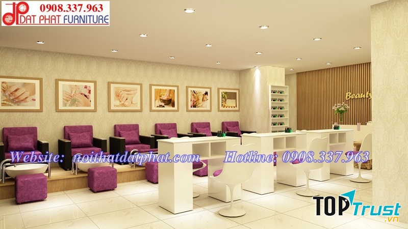 Tư vấn trang trí nội thất tiệm nail theo phong thủy