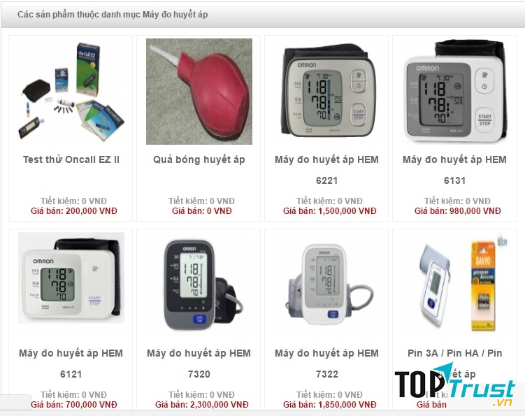 Các sản phẩm máy đo huyết áp của Công ty thiết bị y tế 24h