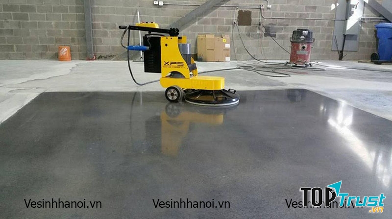 Mài nhẵn nền bê tông đạt yêu cầu 80%