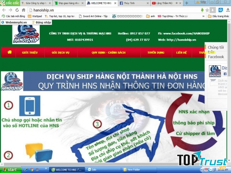 Công ty TNHH dịch vụ và thương mại HNS