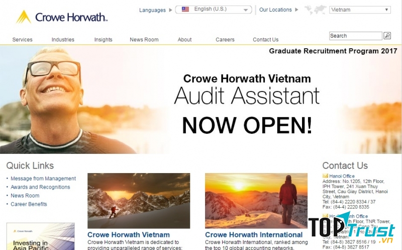 Website của Công ty TNHH Kiểm toán Crowe Horwath Việt Nam & Crowe Horwath Vietnam