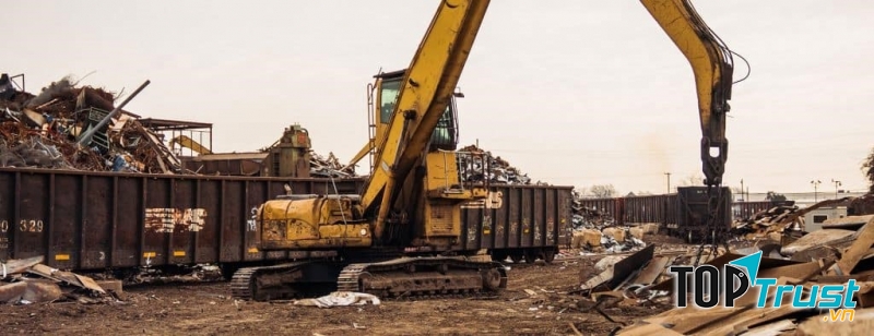 Máy móc, thiết bị hiện đại tại Công ty thu mua phế liệu Vina