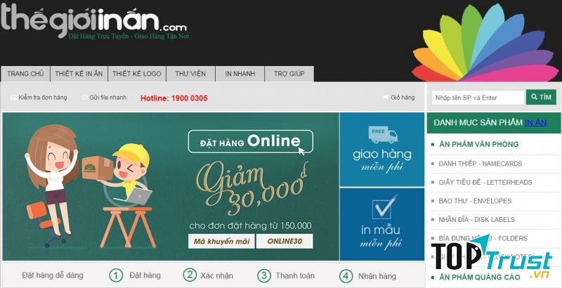 Trang web của công ty TNHH MTV thế giới in ấn