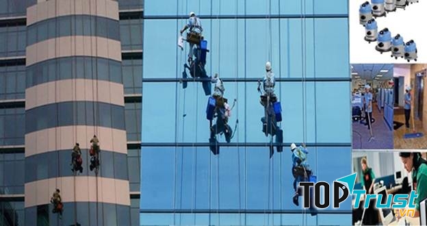 Lau kính tòa nhà cao ốc