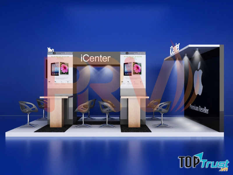 Gian hàng, showroom phải đẹp, bắt mắt, ấn tượng với người thăm quan mua sắm