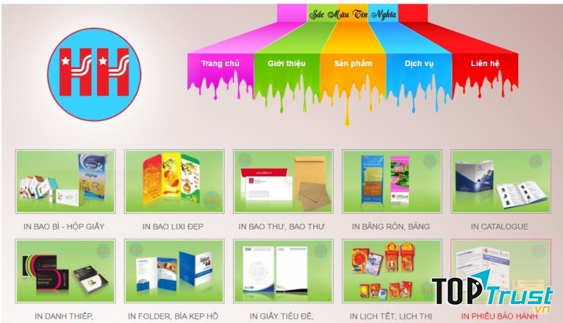 Trang web của công ty TNHH quảng cáo Hoàn Hảo