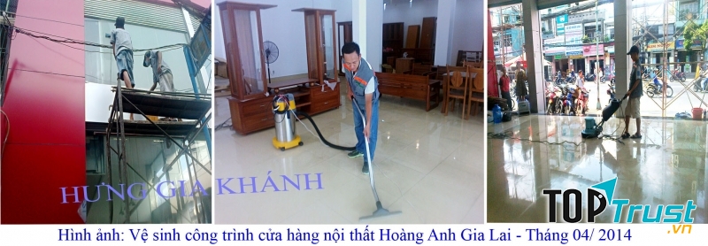 Dịch vụ vệ sinh công trình của Hưng Gia Khánh.