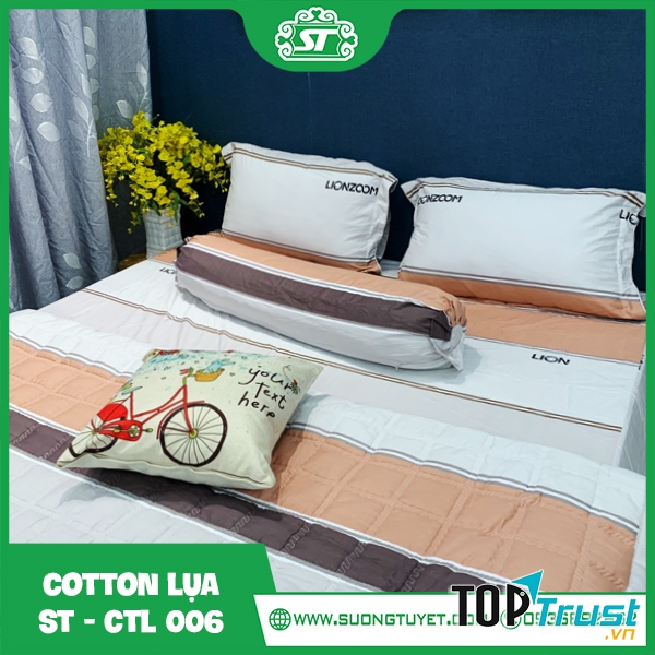 Bộ drap cotton lụa