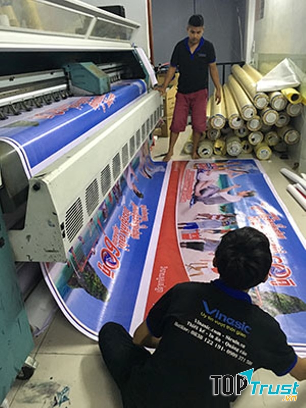 Máy in băng rôn tại công ty PDCA