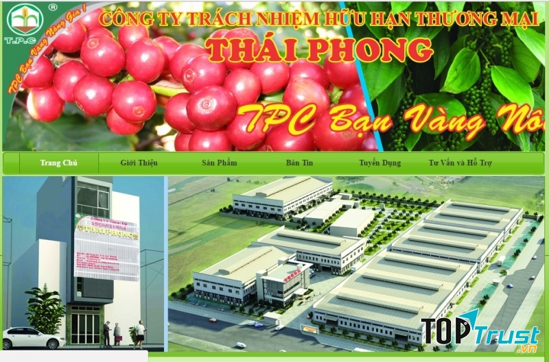 Website của Công ty TNHH TM Thái Phong