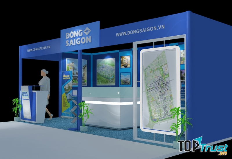 Gian hàng hội chợ dự án BDS của công ty Đông Saigon