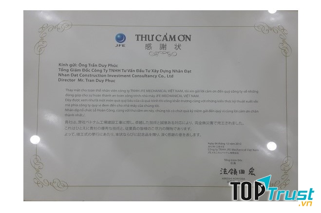 Công Ty TNHH Tư Vấn Đầu Tư Xây Dựng Nhân Đạt