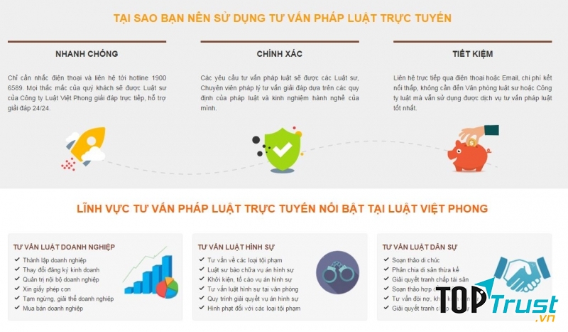 Nhanh chóng, chính xác và tiết kiệm là 3 tiêu chí đầu tiên của công ty TNHH tư vấn luật Việt Phong