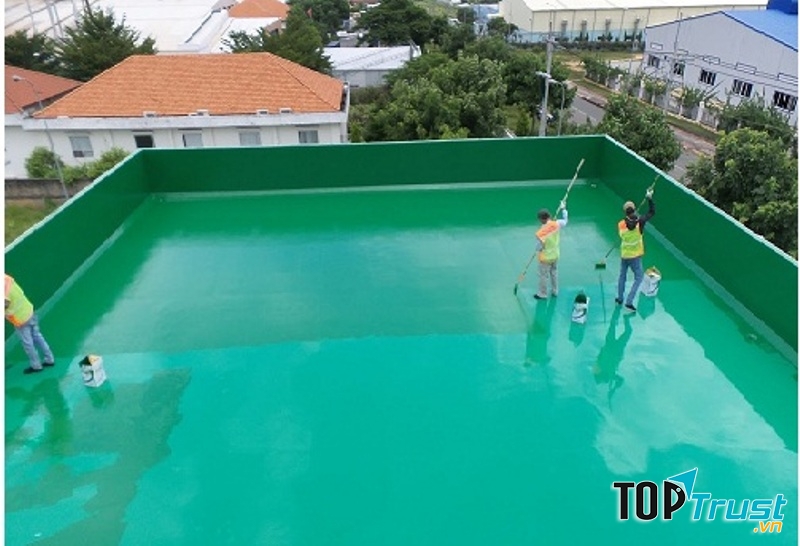 Thi công chống thấm tầng thượng của Triều Nguyễn