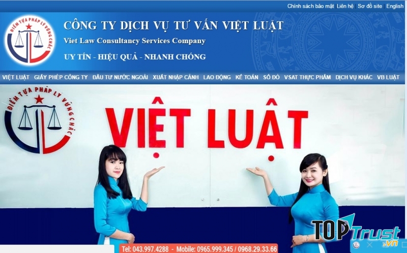 Website của Công ty Việt Luật