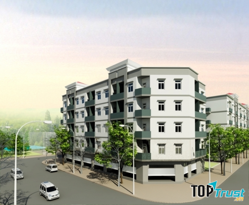 Một mô hình chung cư của công ty xây dựng hạ tầng KCN Cần Thơ
