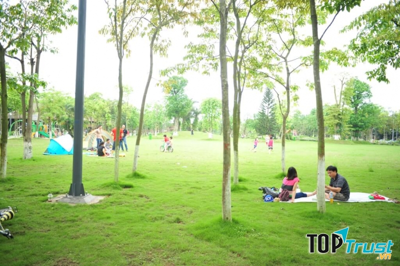 Ecopark được phủ xanh bởi màu cây cỏ