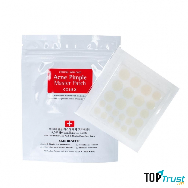 Cosrx Acne pimple master patch có dạng film nên khá mỏng