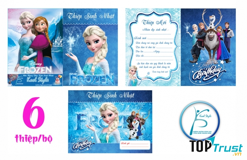 Thiệp Mời Sinh Nhật Frozen