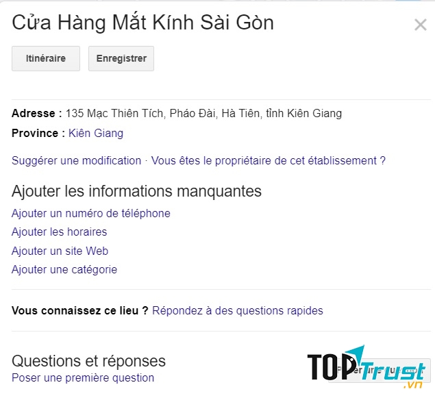Cửa Hàng Mắt Kính Sài Gòn
