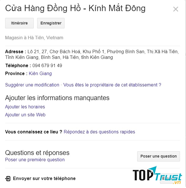 Cửa Hàng Đồng Hồ - Kính Mắt Đông