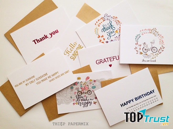 Các loại thiệp của Paper Mix