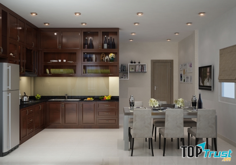 Cửa phòng ngủ không nên đối diện với nhà bếp hoặc tiếp giáp nhà bếp