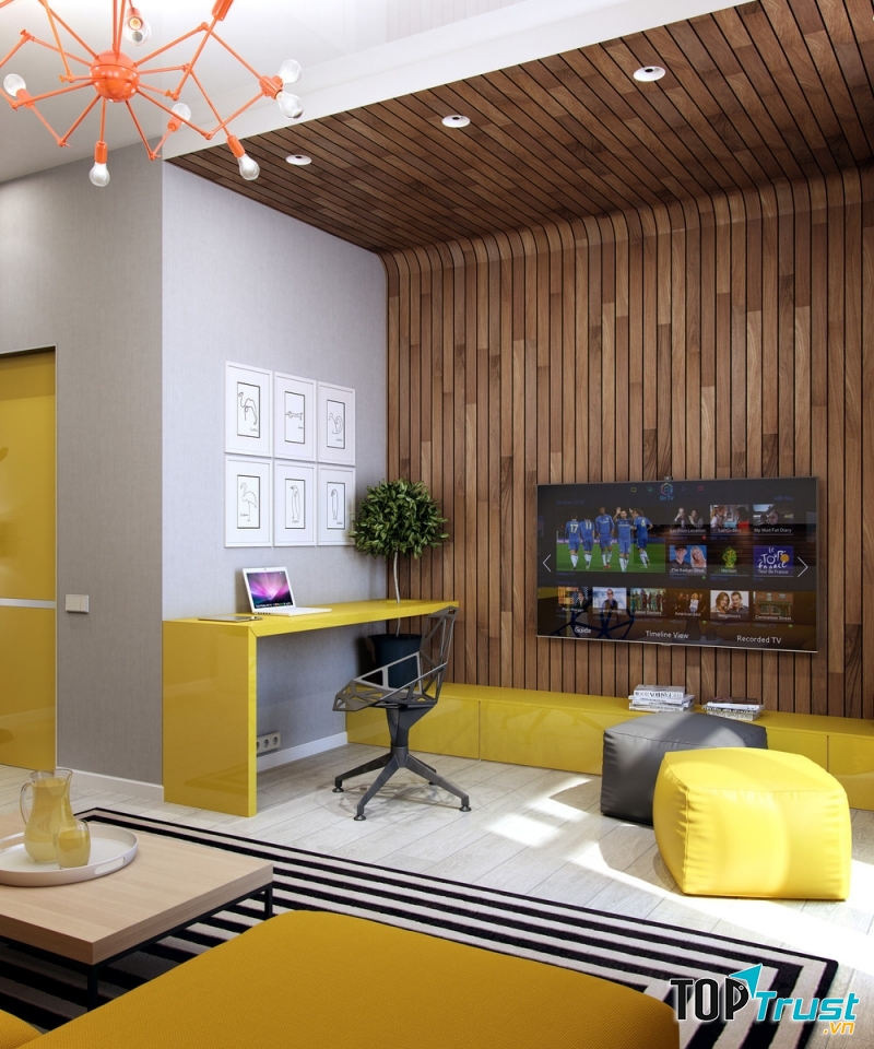 Nếu muốn gặp nhiều may mắn, Nhân Mã nên trang trí phòng làm việc với màu vàng chủ đạo