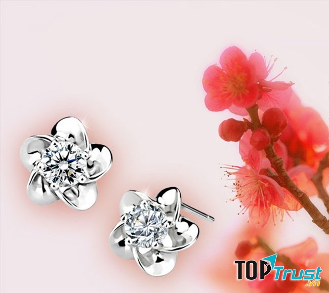 Đôi bông tai mạ bạc