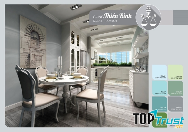 Phòng tắm và bếp rộng rãi sẽ giúp cho Thiên Bình đón phúc tài vào nhà.