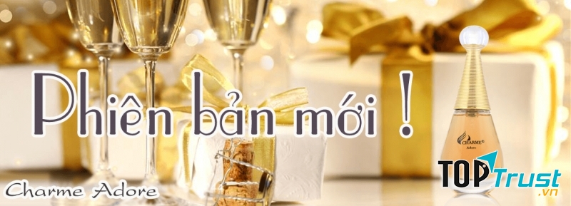 Charme Adore cuốn hút và sắc nét theo tông mùi của Jadore Dior mang hương thơm của các loại hoa kết hợp với gỗ rừng