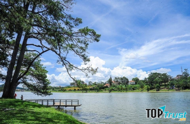 Dạo bước bên hồ Xuân Hương với cỏ cây, hoa lá