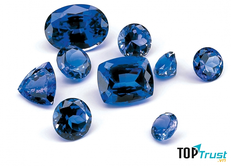 đá sapphire màu xanh dương
