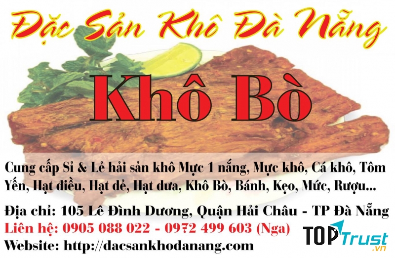 Đặc sản khô Đà Nẵng - địa chỉ mua thịt bò khô ngon nhất Đà Nẵng