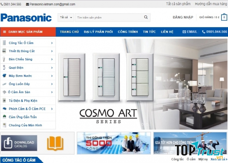 Website Đại lý phân phối thiết bị điện Panasonic tại Quảng Ninh