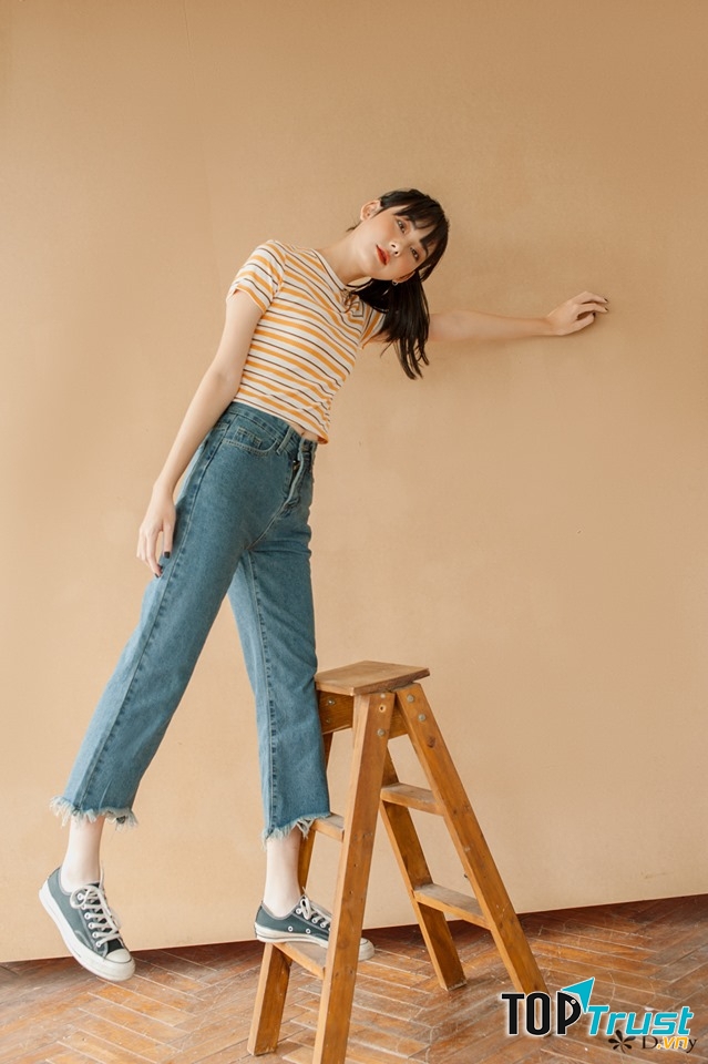 Quần jean vẩy ống phá cách