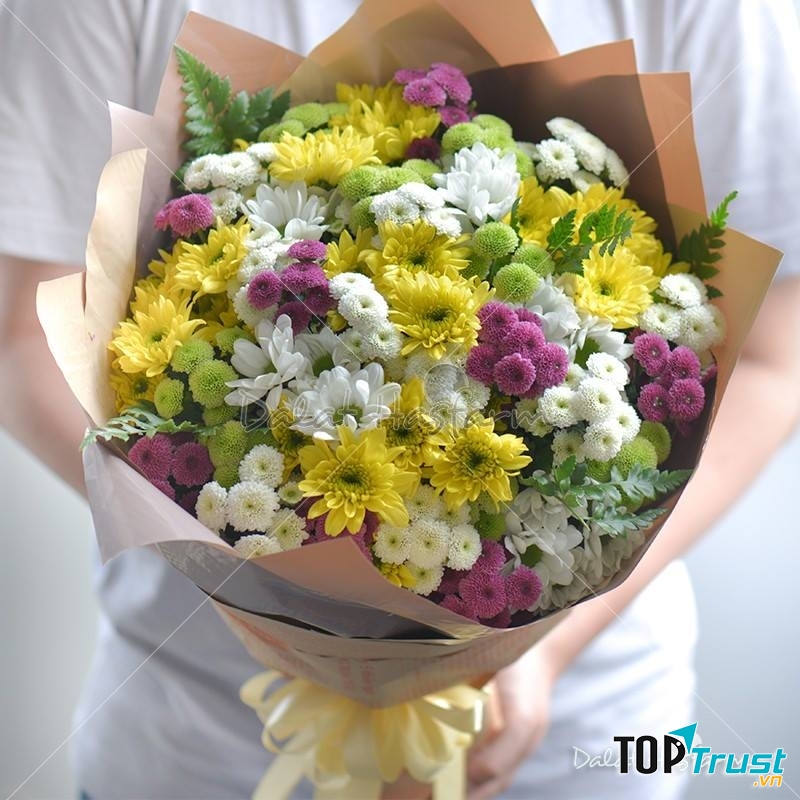 Một bó hoa được làm từ chính tình yêu dành cho hoa của DHF.