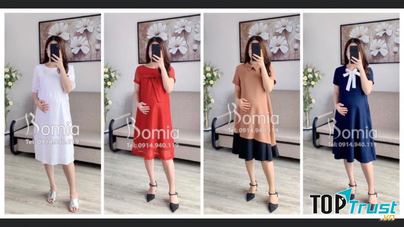 Đầm bầu thời trang BOMIA