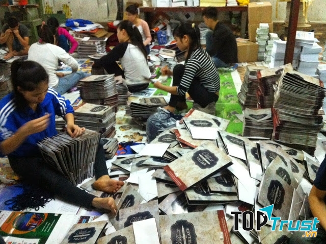 Dán giấy hộp hoa quả